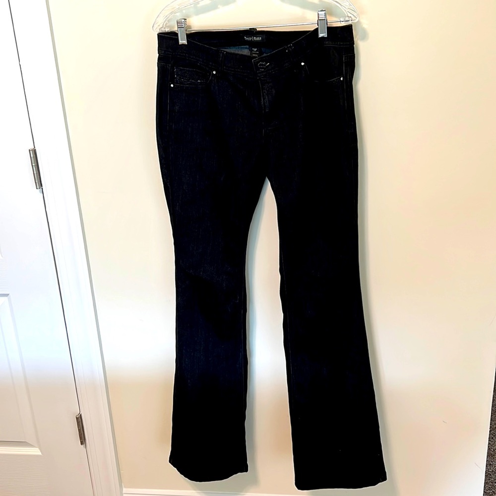 White House Black Market Women’s Black Bling Flare Jeans / Excellent Condition